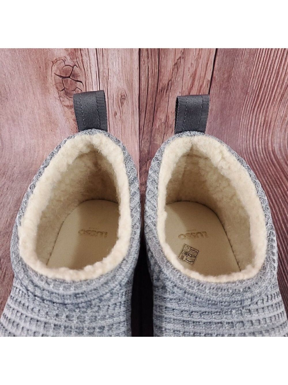 Lusso Cloud Unisex M8 W10 Guru Sherp Gray Waffle Chukka Slip On Slippers Shoes - Picture 7 of 16